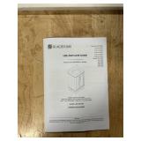 ^Eastwood 25 in. Single Sink Dark Walnut Bath Vanity with Carrara White Engineered Stone Top (Assembled) Msrp $329.00