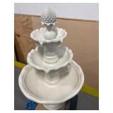 ^SUNNYDAZE 80 in. 4-Tier Electric Powered Grand Courtyard Fountain in Earth- MSRP $1,679
