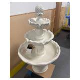 ^SUNNYDAZE 80 in. 4-Tier Electric Powered Grand Courtyard Fountain in Earth- MSRP $1,679