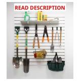 ^ Jifram Easy Living 4 ft. x 4 ft. or 8 ft. x 2 ft. White Plastic Slat Wall Kit Msrp $64.84