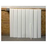 ^ Jifram Easy Living 4 ft. x 4 ft. or 8 ft. x 2 ft. White Plastic Slat Wall Kit Msrp $64.84