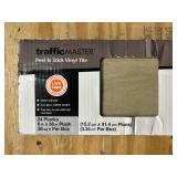 *TrafficMaster Beige Oak 3 MIL x 6 in W x 36 in L Peel and Stick Water Resistant Vinyl Tile Flooring (36 sq. ft./ctn) 1 box