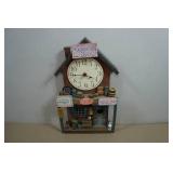Wood Folk Art General Store Wall Clock