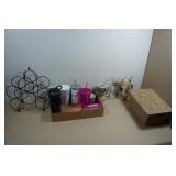 Travel Tumblers, Basket and Wine Rack