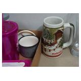 Travel Tumblers, Basket and Wine Rack