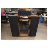 Pioneer Stereo System with Cabinet and Speakers