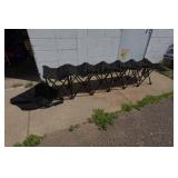 Portable 6 Seat Folding Team Bench