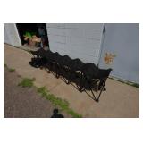 Portable 6 Seat Folding Team Bench