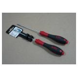 *2* Wiha Softfinish Slotted Drivers