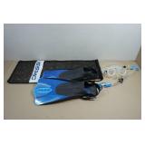 Cressi Adult Rondine Palau Fin Snorkel Set - Fin Size L/XL