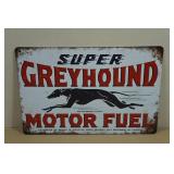 Vintage Style Metal Sign - Super Greyhound Motor Oil