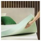 Zinus- 3 inch green tea cooling gel memory foam zoned support mattress topper twin size