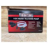 Ironton 115V Water Transfer Pump, 330 GPH, 1/10 HP, 3/4in. Ports (Does not work)