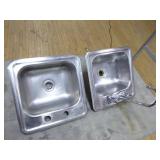 2 Stainless Steel Drop-in Sinks