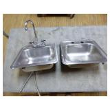 2 Stainless Steel Drop-in Sinks