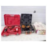 Ridgid Roofing Nailer with Nails and Milwaukee Cordless Tools