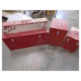 4 Wood storage Tool Boxes