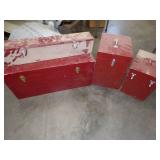 4 Wood storage Tool Boxes