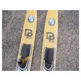 Pair of Vintage Wood Water Skies