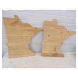 Pair of Wood MN Cutouts