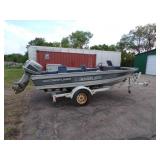 1986 Crestliner Boat with Suzuki 65 HP Motor and Trailer