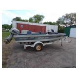 1986 Crestliner Boat with Suzuki 65 HP Motor and Trailer