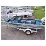 1986 Crestliner Boat with Suzuki 65 HP Motor and Trailer