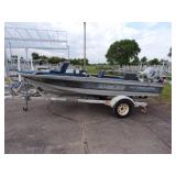 1986 Crestliner Boat with Suzuki 65 HP Motor and Trailer