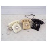 3 Vintage telephones