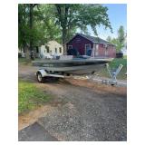 1986 Crestliner Boat with Suzuki 65 HP Motor and Trailer