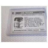 2001 Joe Mauer Rookie Elizabethton ...