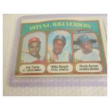 1972 Topps Hank Aaron RBI Leaders C...
