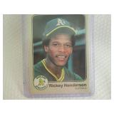 1983 Fleer Rickey Henderson Card...