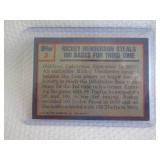 1984 Topps Rickey Henderson Card...