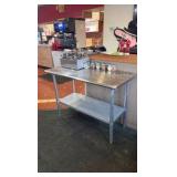 48" Stainless Steel Work Table with Shelf