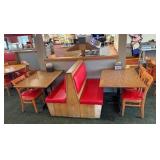 2 Tables 4 Chairs & 1 Double-back Booth Seat