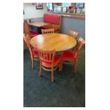 48" round table and 5 chairs