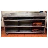 Stainless Steel Rolling Prep table-75"W
