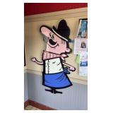 Pizza Hut Pete architectural restaurant mascot sign