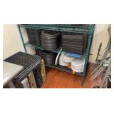 Pizza pans, pizza separators and dough troughs