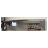 Industrial stainless steel solid wall shelf 66” L
