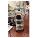 NSF Rolling stainless steel utility rack
