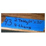 2 Tables 4 Chairs