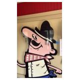 Pizza Hut Pete architectural restaurant mascot sign