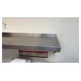 Industrial stainless steel solid wall shelf 66” L