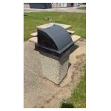 Pebble textured Trash Can 44" H.