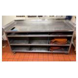 Stainless Steel Rolling Prep table-75"W