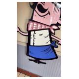 Pizza Hut Pete architectural restaurant mascot sign