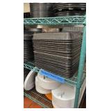 Pizza pans, pizza separators and dough troughs