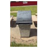 Pebble textured Trash Can 44" H.